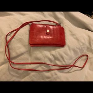 HOBO Red Crossbody Wallet